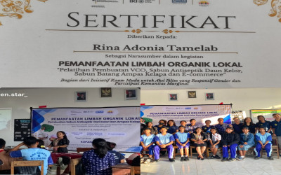 Rina Tamelab Terima Sertifikat Narasumber Pelatihan Pemanfaatan Limbah Organik Lokal di Kupang, Yohanis Kikhau Beri Apresiasi